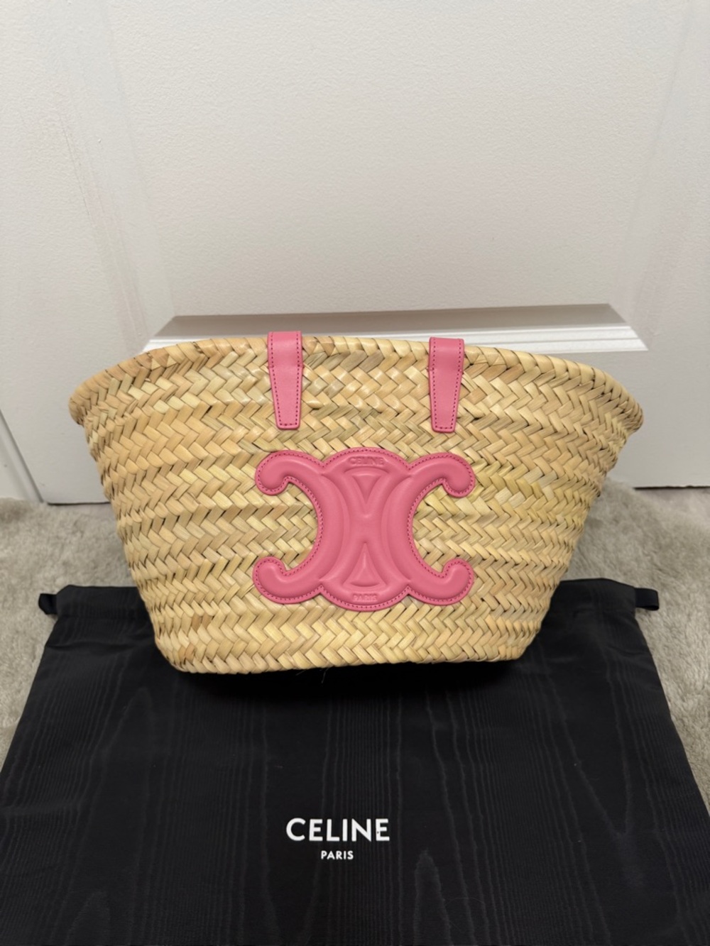 Celine Teen Classic Panier In Palm
Leaves